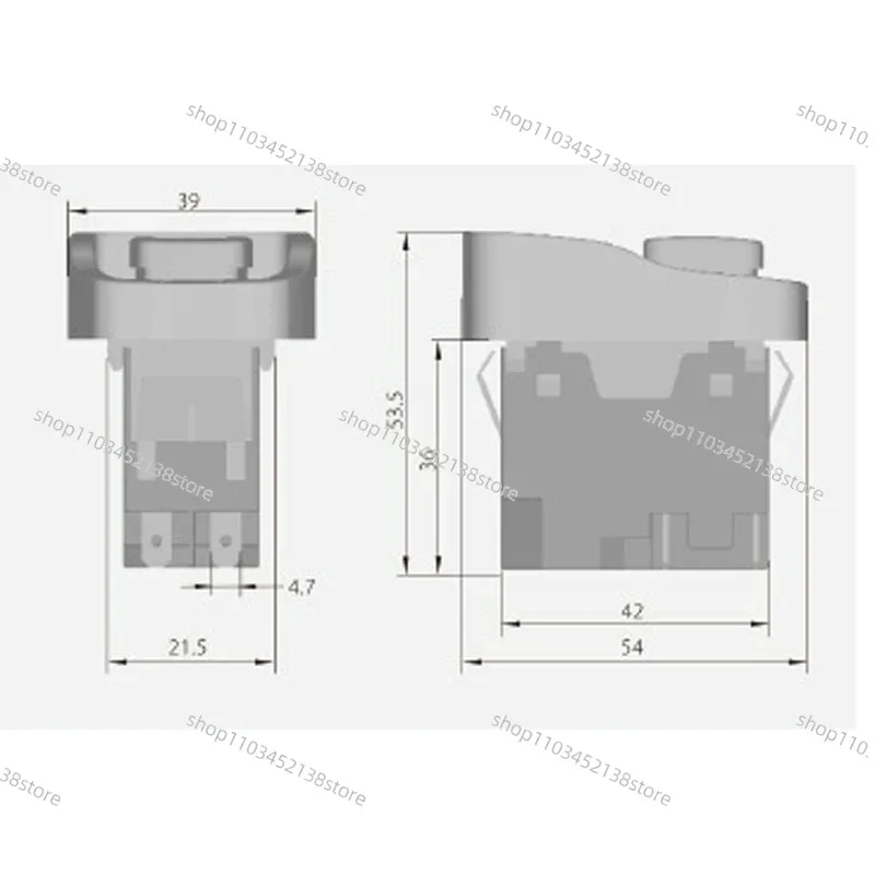 Kedu KJD20-2 120/250V 10/(8) tahan Air Saklar Elektromagnetik Di Off Tekan Tombol Switch