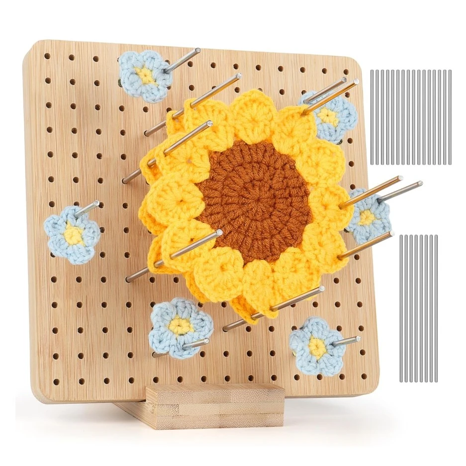 Деревянная доска для вязания крючком бабушек проектов блокирующие доски