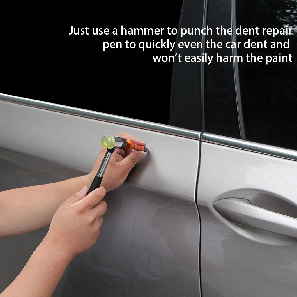 

Professional Car Dent Knock Down Pen 9 Heads Set Portable Vehicle Body Metal Repair Tool Kit Automotive Maintenance