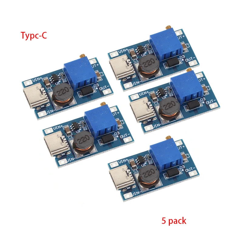 125 шт. Модуль повышающего преобразователя напряжения (Boost Converter) с выходом Type-CUSB 2A MT3608 DC-DC, максимальное напряжение 26В (art.: 3920da90560d4) - 3920da90560d4