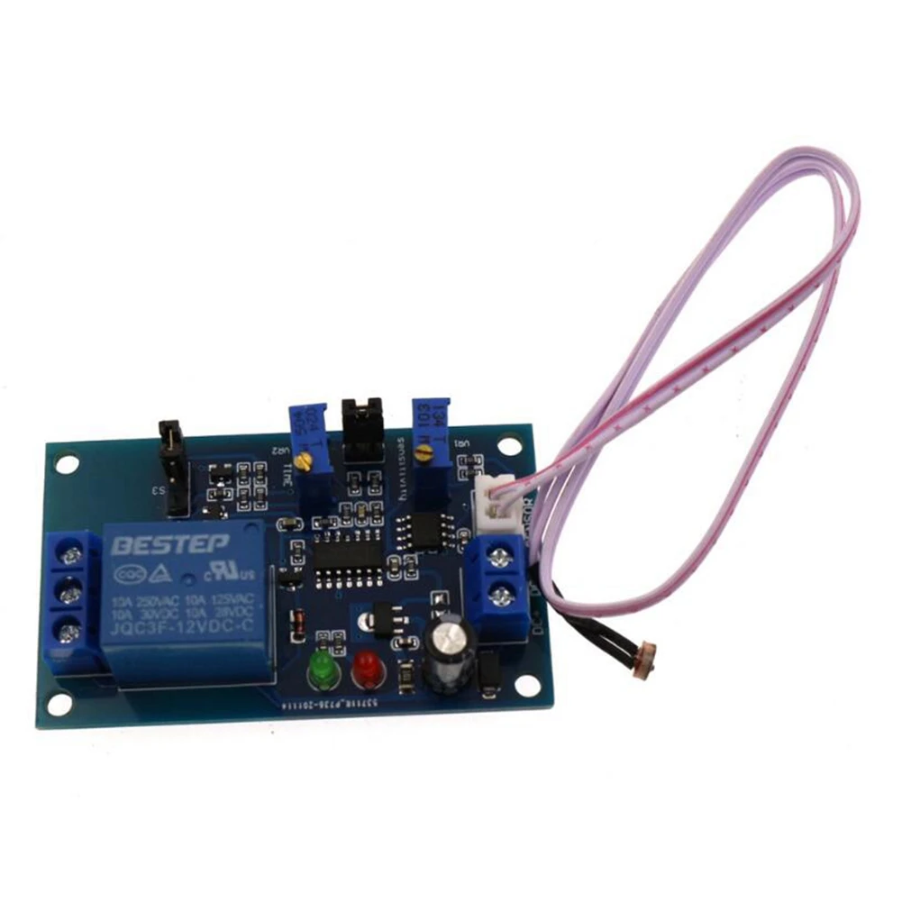 

DC12V Light Control Switch Photoresistor Relay Module Detection Sensor Brightness Automatic Control Module