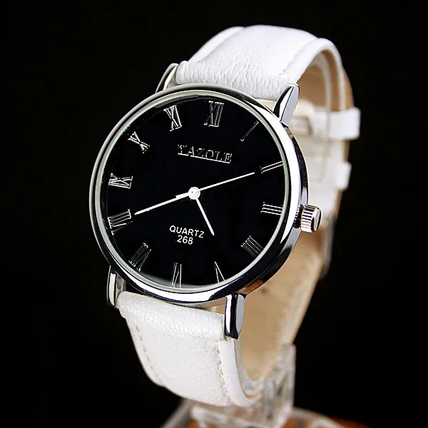 Mens Women Watch Bluray Numerals Analog Quartz Wrist Watch Black Band Black Dial Faux Leather Band Bracelet Watch Reloj Digital images - 6
