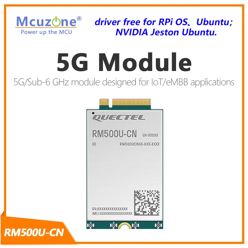 Модуль Quectel 5G Sub-6 ГГц IoT/eMBB RM500U RM500U-CN uppсс режим NSA и SA M.2 5G/4G/3G