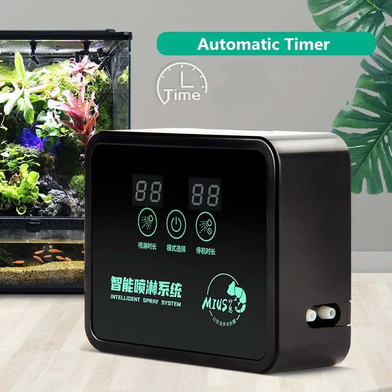 

Reptile Intelligent Spray System Fogger Terrarium Humidifier Electronic Timer Automatic Mist Rain Forest Kit Control Sprinkler