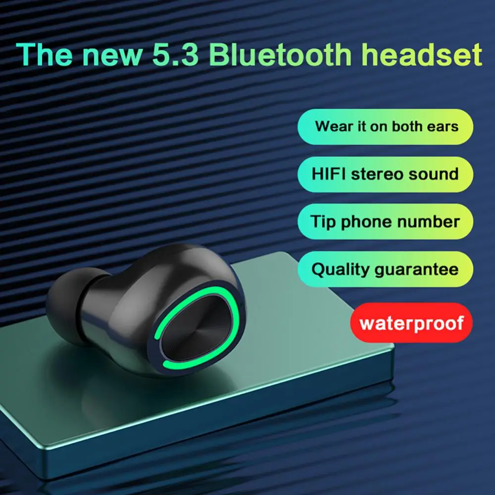 

100 Hours Standby Time Tws Earbuds Mini Bluetooth Earphones 12h Music Time 60ma With Microphone Wireless Headphone