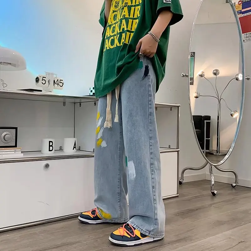 Чернильный дизайн мужские брюки в японском стиле шикарные Vibe Harajuku Yamamoto Ins Kpop Ulzzang