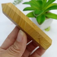 natural wood grain stone column crystal energy healing