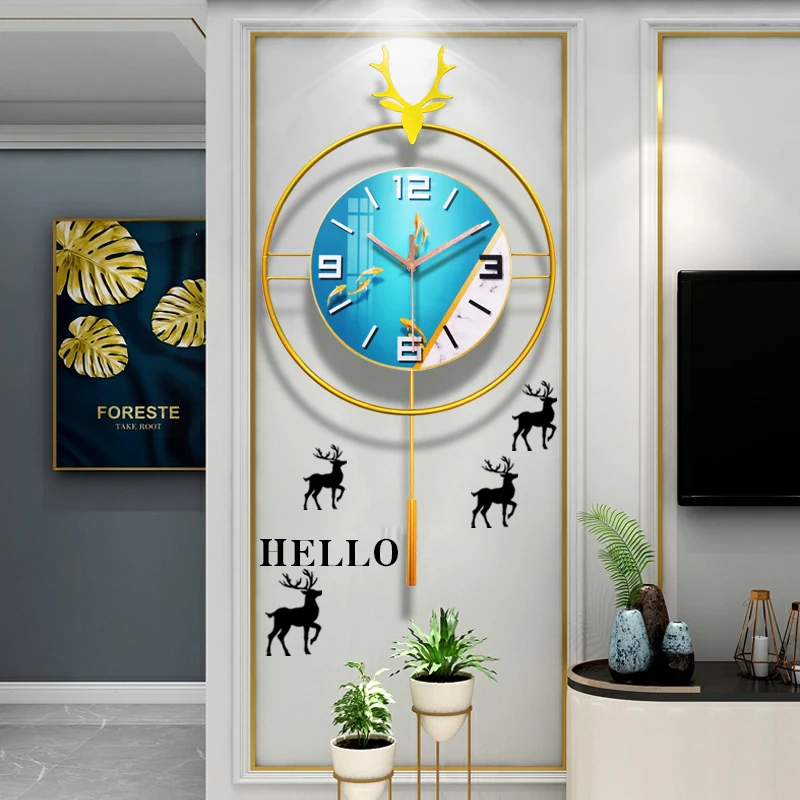 

Modern Design Wall Clocks Living Room Digital Silent Luxury Big Wall Clock Metal Kitchen Horloge Murale Wall Decoration WWH35XP