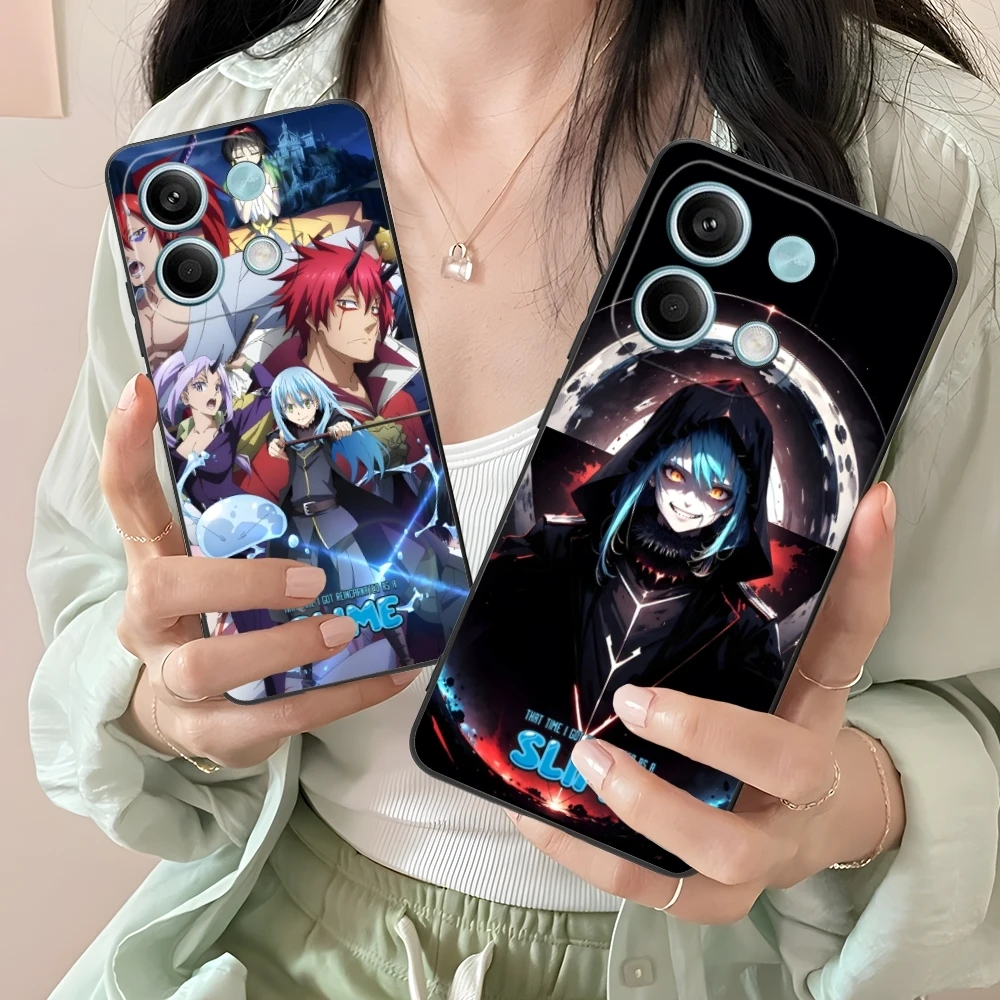 Slime Tensura Rimuru Mobile Phone Case for Xiaomi Redmi Note 13 12 11 10 9 8 7 6 S A Pro Lite Plus 5G Black Cover Shell