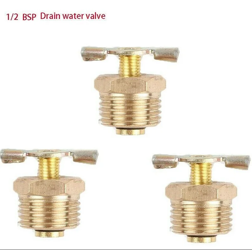 

3PCs AIR COMPRESSOR TANK 1/2 DRAIN PLUG VALVE /TAP/ DRAIN COCK WITH T-HANDLE