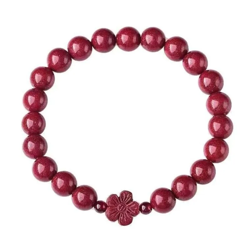 Женский фиолетовый золотой песок цветение сливы гранат год красный браслет