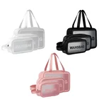 Вместительная матовая Водонепроницаемая косметичка из ПУ кожи, 3 размера, Размеры SML