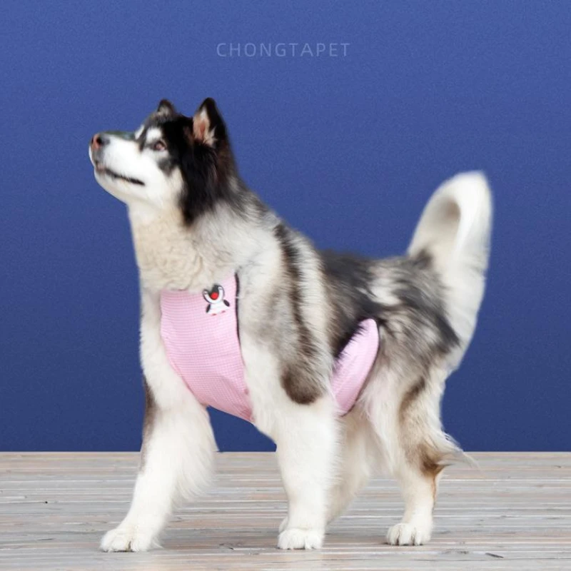 

Pet it cute plaid pet saliva towel Ke fund hairy Chinese-style chest covering waterproof big dog clothes big dog products wholes