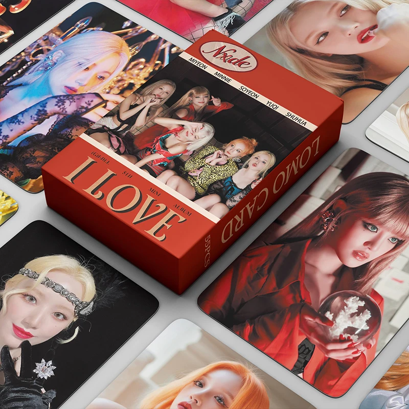 

55PCS/Set Kpop (G)I-DLE I Love Kpop Girls Group HANN Senorita LATATA 6th Mini Album Lomo Print Photo Card Postcard Fans Gift