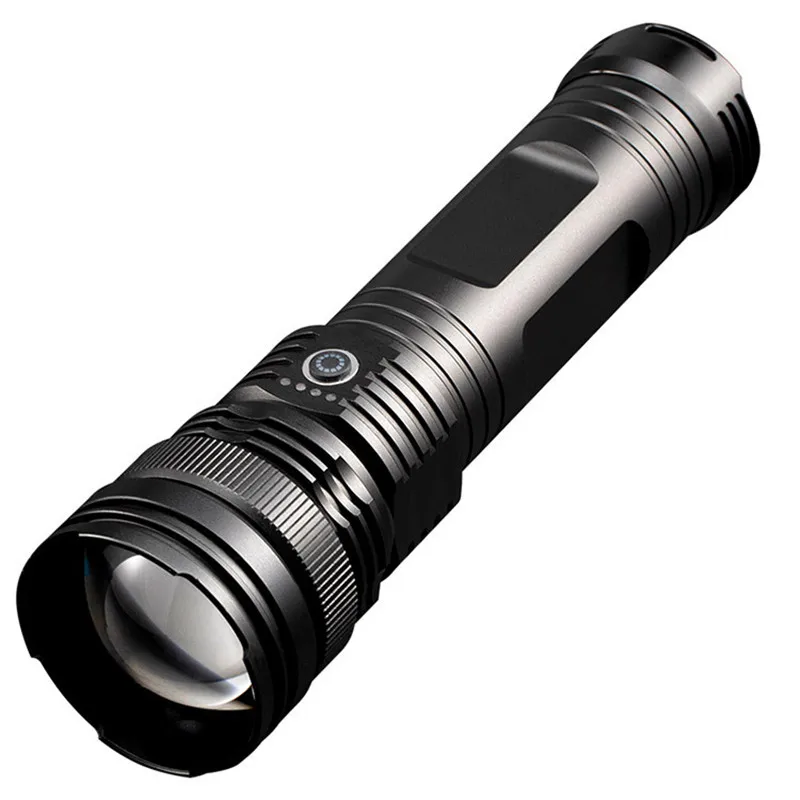 

Flashlight SST90 Laser Beads Strong Light Hiking Telescopic Zoom Lamp USB Rechargeable Powerful Tactical Camping Tools