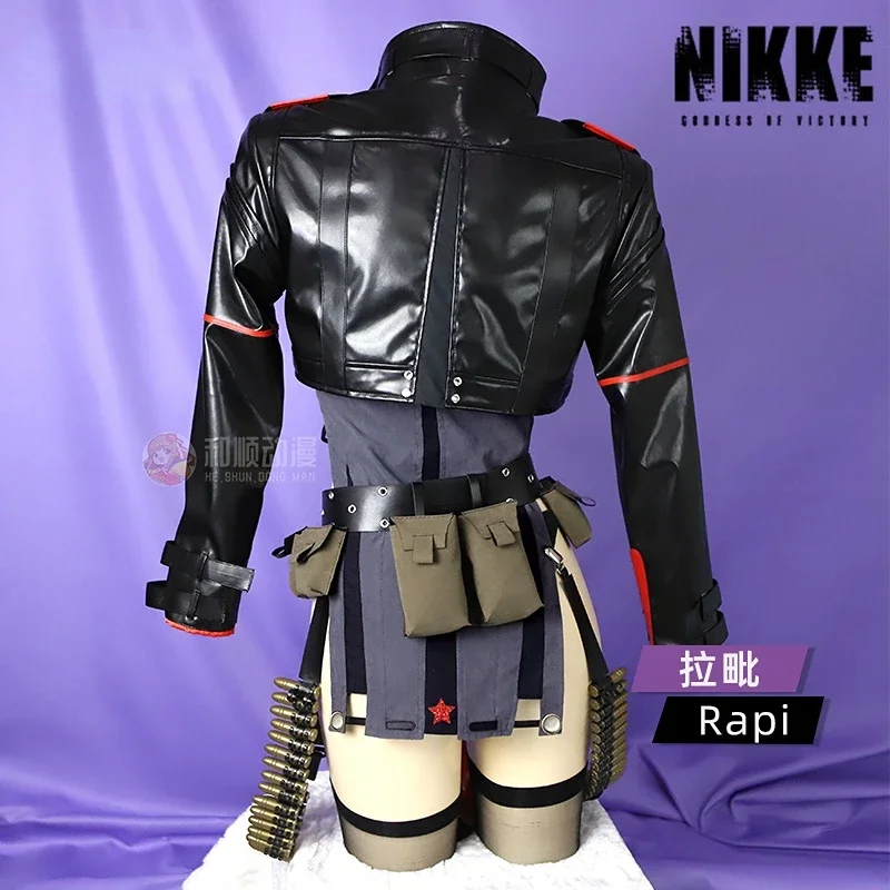 Игра NIKKE Rapi Косплей Костюм Кожаная Куртка Пальто Подкладка Униформа Одежда Для