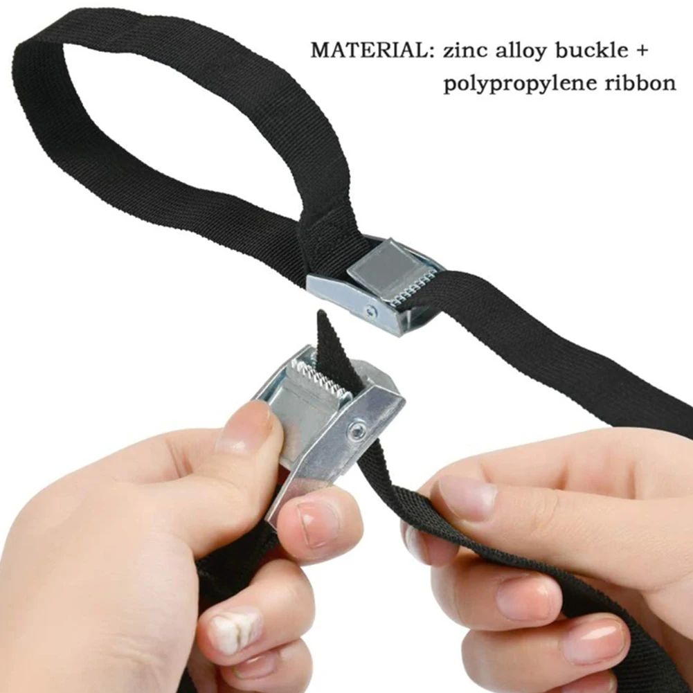 

Durable Fastening Straps Fixing Straps 10 Pieces Black Polyester (Ribbon) The Length Is 0.5m Zinc Alloy(Buckle)