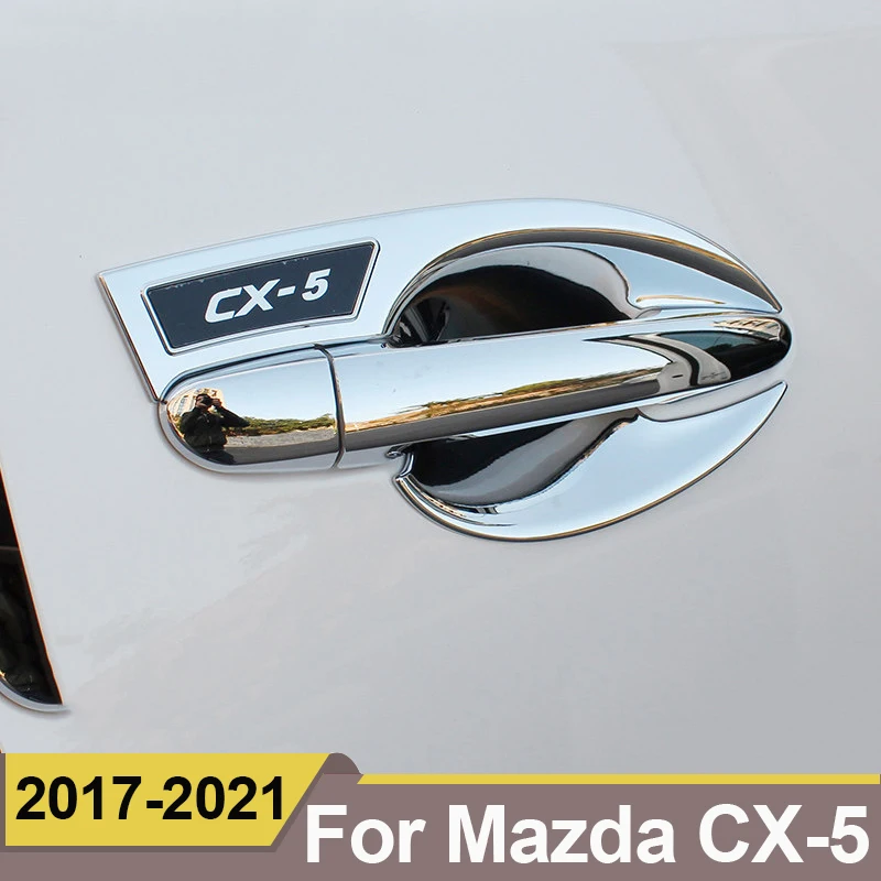 Фото Накладки на ручки дверей для MAZDA CX-5 CX5 KF 2017-2019 2020 2021 2022 2023 2024 2025, аксессуары для стайлинга автомобиля №2