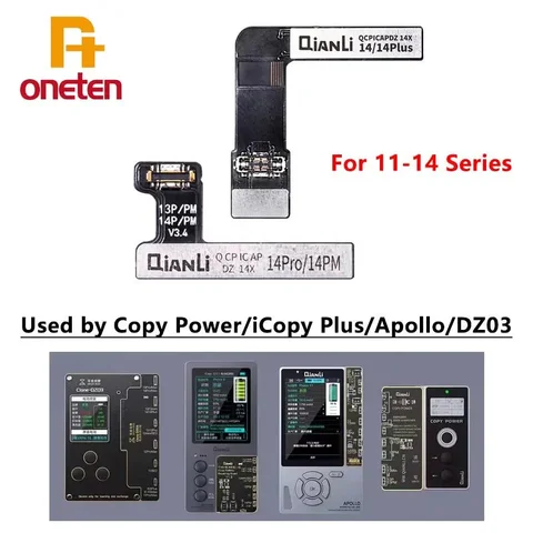 Гибкий FPC внешний кабель для батареи Qianli для iPhone 11, 12, 13, Mini, 14 Pro, Max Plus, отклонение при ремонте батареи, предупреждение о состоянии здоровья, удаление