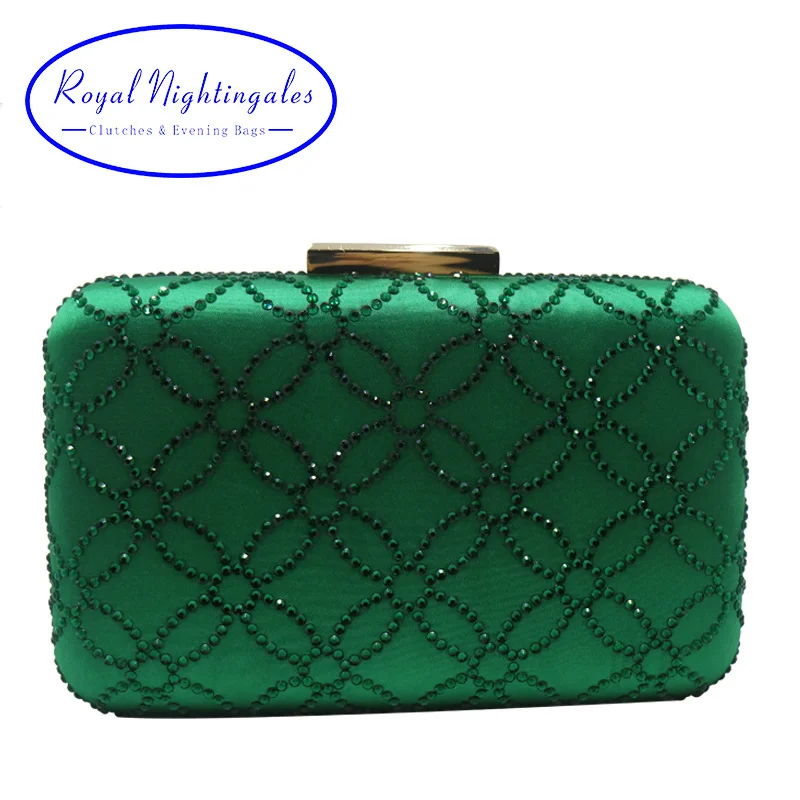 Handbag Emerald Green Navy Blue