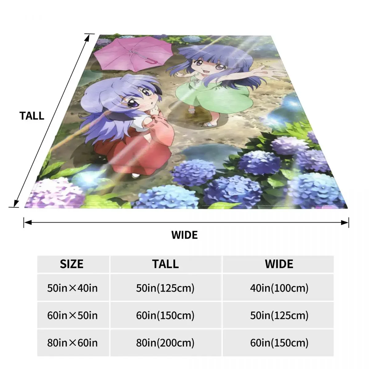 Higurashi No Naku Koro Ni плюшевое одеяло Hanyuu Rika забавные пледы для дома 150*125 см покрывало