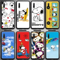 cartoon dog snoopy phone case for huawei honor 30 20 10 9 8 8x 8c v30 lite view 7a pro