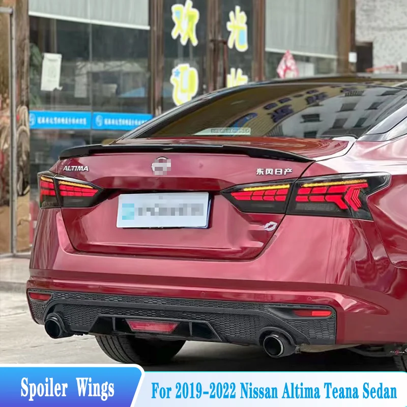 Фото Для Nissan Altima Teana 2018-2022 годов выпуска: задний спойлер багажника, спойлер на крышу, материал ABS, аксессуары для тюнинга экстерьера автомобиля, элементы обвеса. №1
