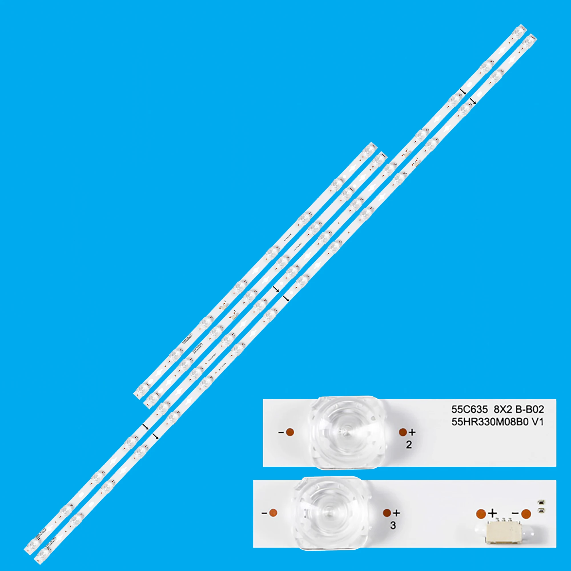 Фото Светодиодная лента подсветки для IFFALCON iFF55Q72 55C635 55C735 55S365C 55HR330M16A0 V1 55HR330M08B0 V1 55T8E 55RC630K 55C639 №1