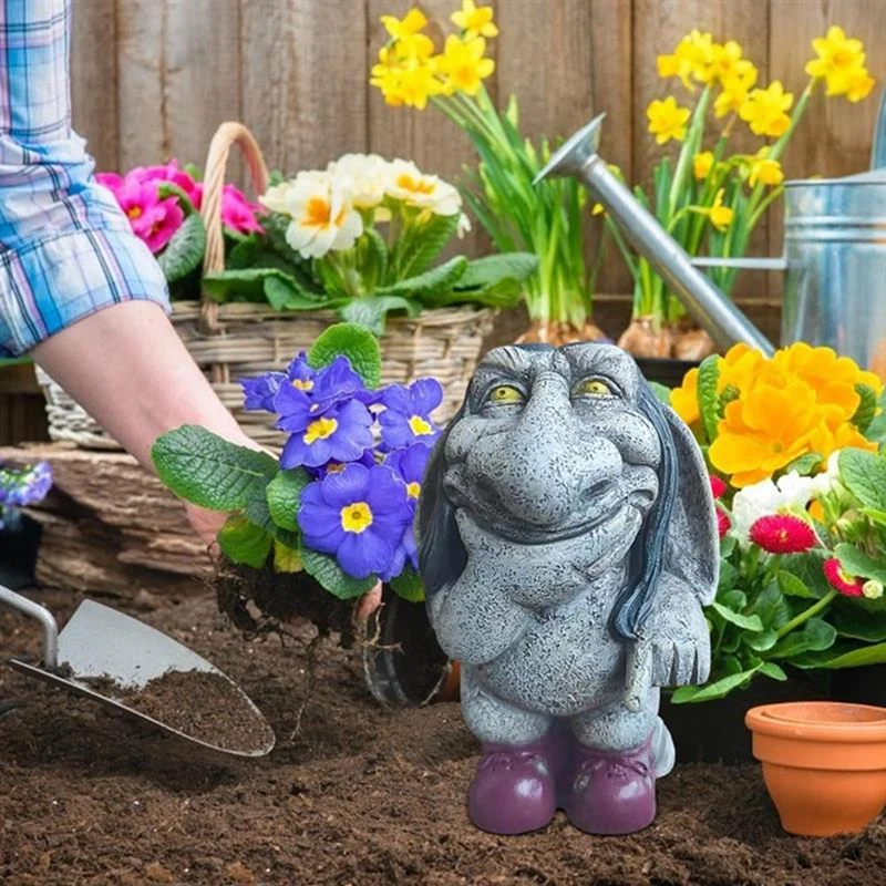 

JEYL садовые статуи гнома, уличный декор, карликовые украшения, полимерные садовые украшения, садовые украшения, ручная работа, цветочный гор...