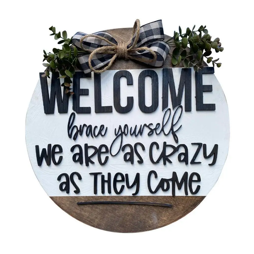 

Рождественский венок с надписью Приветствия для украшения входной двери, Зимний Рождественский уличный искусственный зеленый лист для сте...