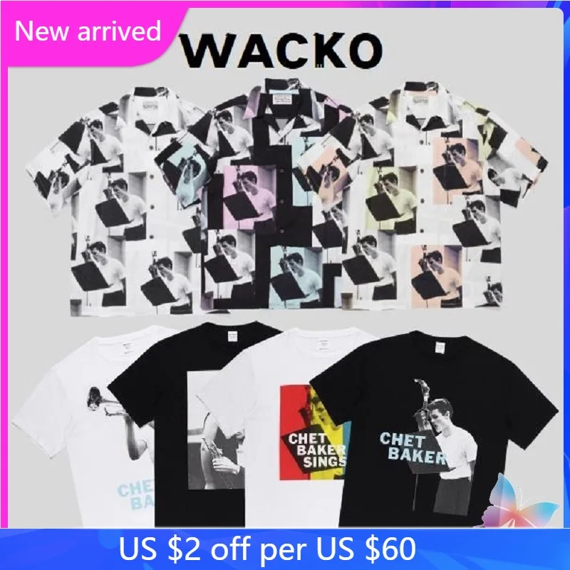 

WACKO Shirts High Quality Full Print Short Sleeve Tshirts Concert Loose Shirt