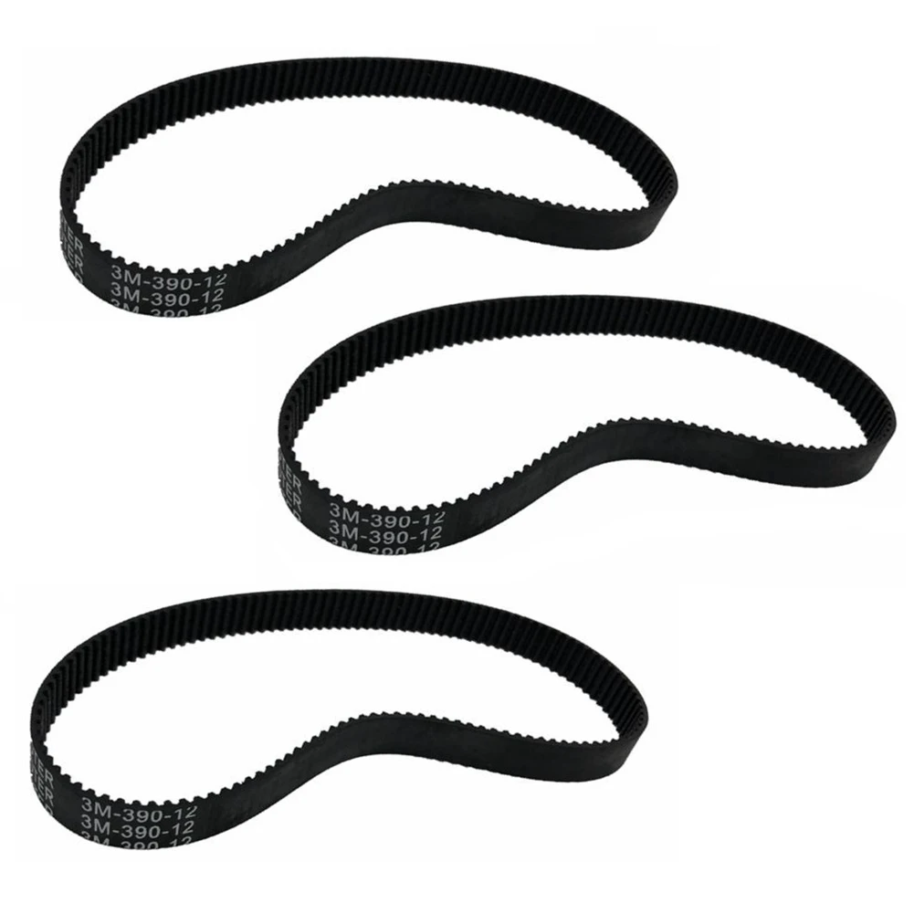 

3Pcs 3M-390-12 Drive Belt Durable Thickened Rubber Drive Belt Accessories for Electric Bike E-Bike Scooter Motorcycle