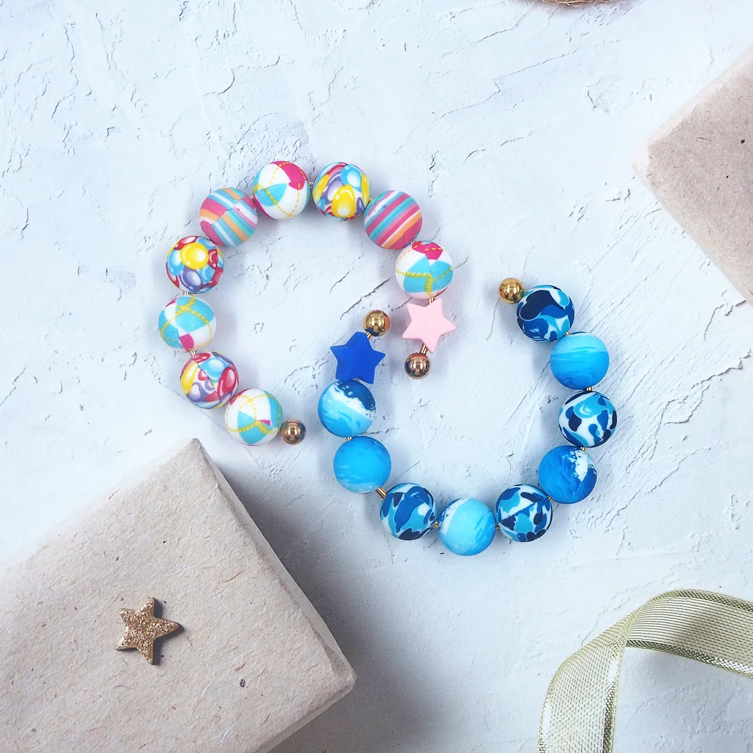 10 шт. браслеты из нержавеющей стали с силиконовыми бусинами