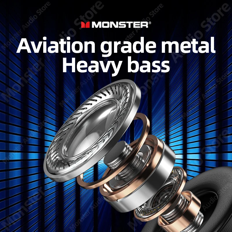 Беспроводные Bluetooth-наушники Monster 5.3 Xkh03 — Игровая Спортивная Складная Гарнитура С