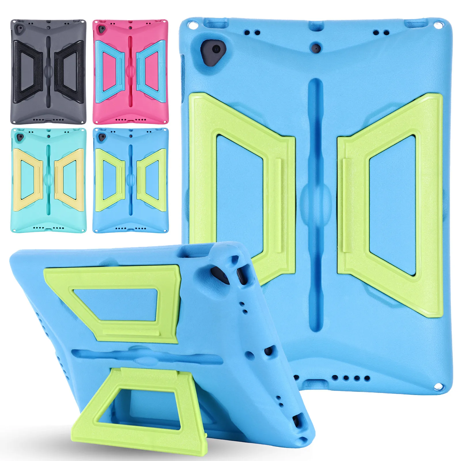 

Силиконовый чехол для iPad 7, 8, 9 поколения, 10,2, 2019, 2020, 2021, детский чехол-подставка для планшета, телефон 2017, Air 3, 10,5, 2019