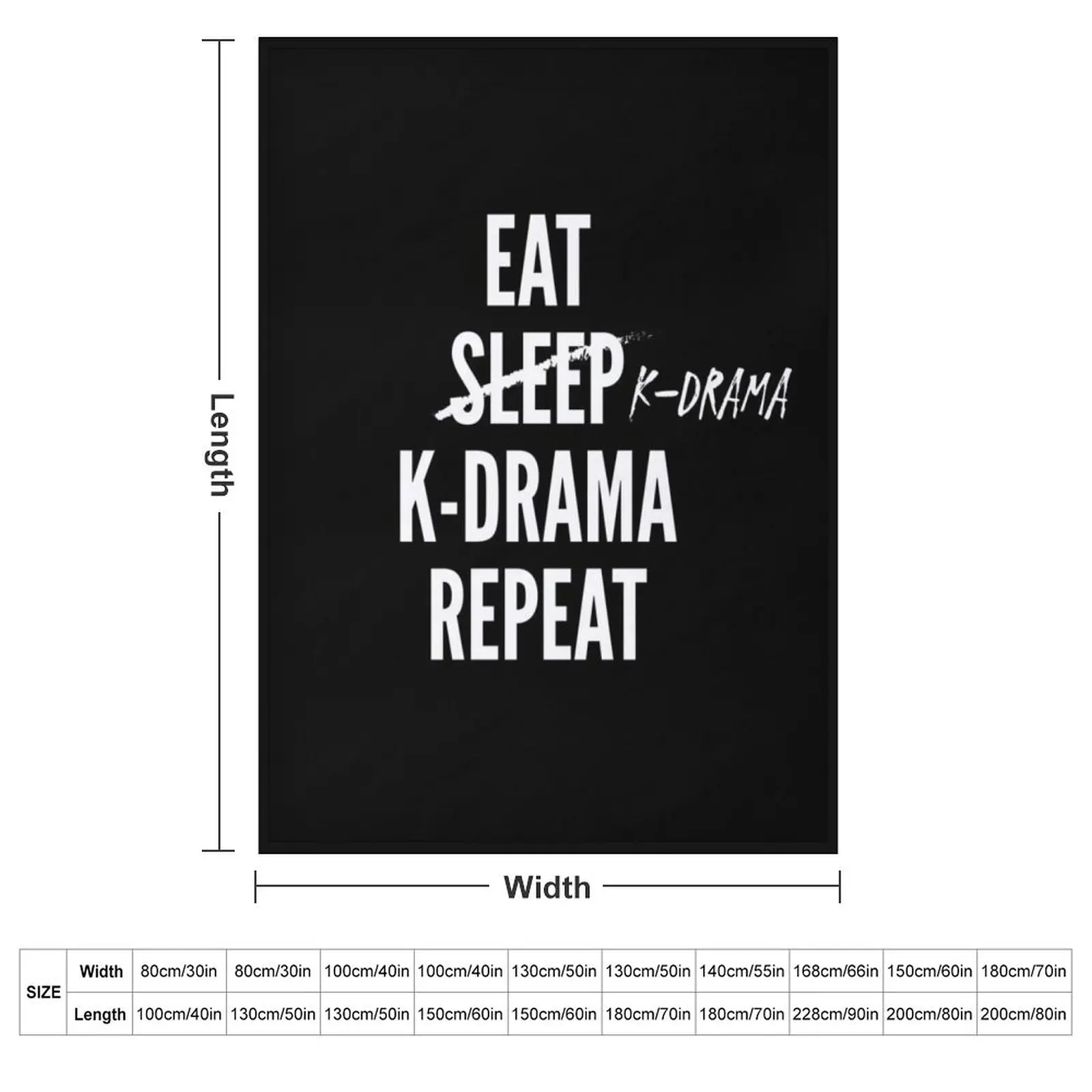 Eat Sleep K-drama Repeat Plush плед