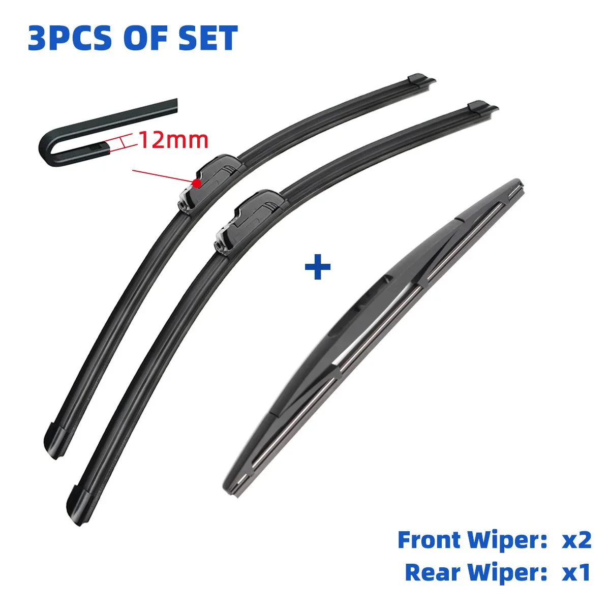 

3 шт. для Mitsubishi Grandis 2003-2011 28 "+ 22 "+ 12" передние и задние щетки стеклоочистителя лобовое стекло резак для окон аксессуары 2003