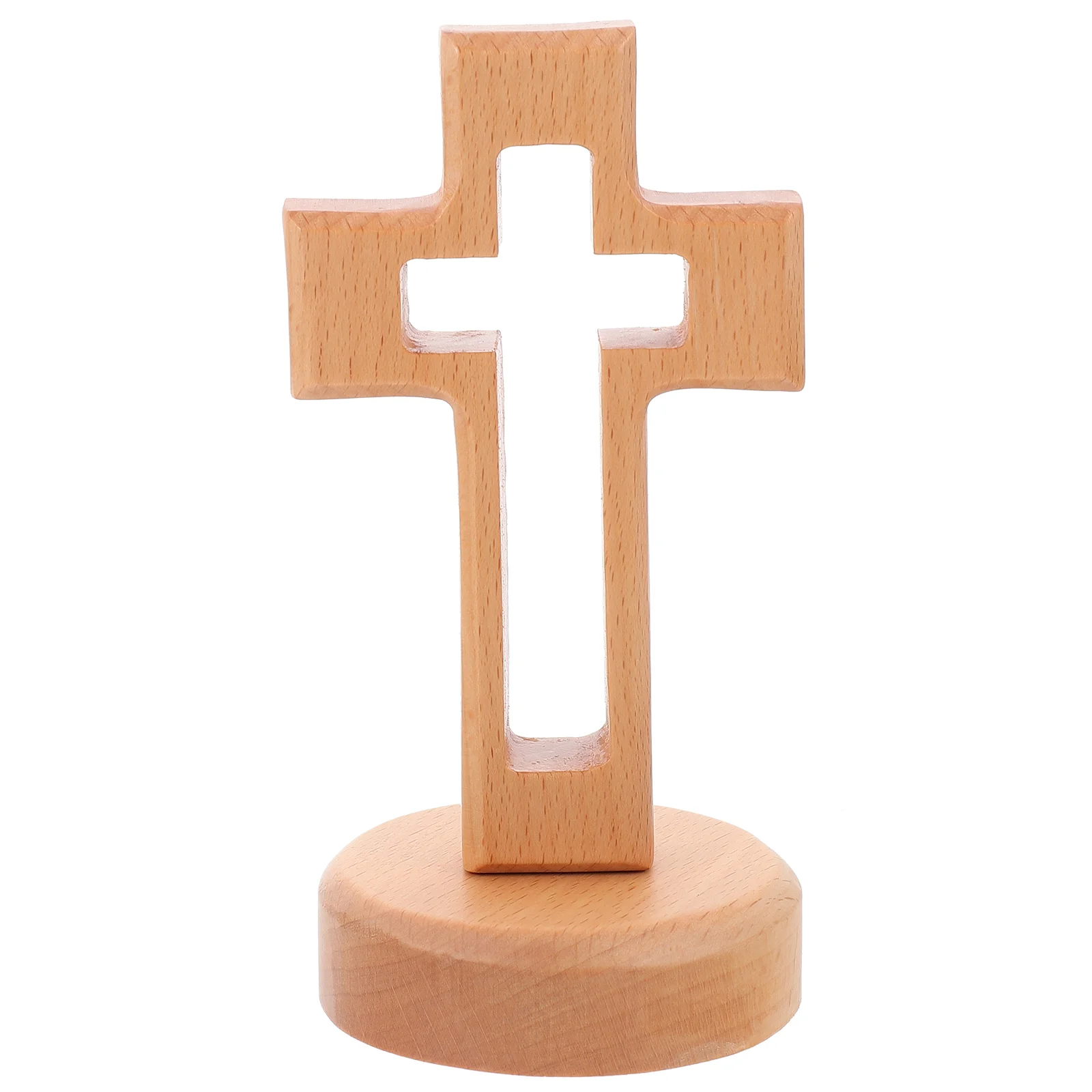 

Wooden Cross Shape Decor Ornament Shaped Home Decorations Adorn Adornment Rustic Vertical Craft Standing