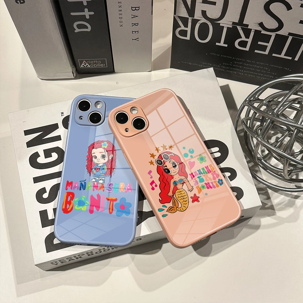 For IPhone13Pro Luxury Ins Manana Sera Bonito Phone Case Tempered Glass for IPhone14 11 12 XR XS MAX 7/8 X Plus Mini Color Cover