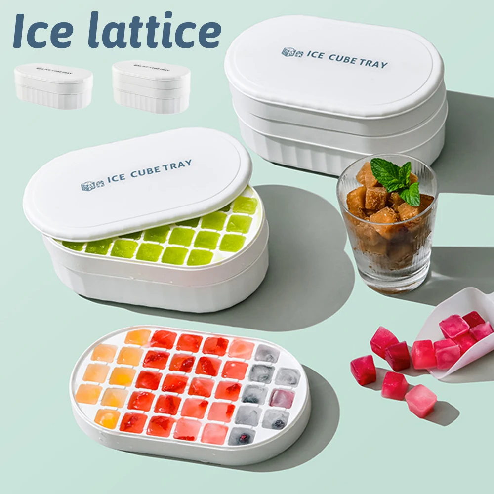 

36/72 Grids Ice Ball Tray with Lids PP Ice Box Reusable Ice Maker Easy to Release Summer Kitchen Accessories