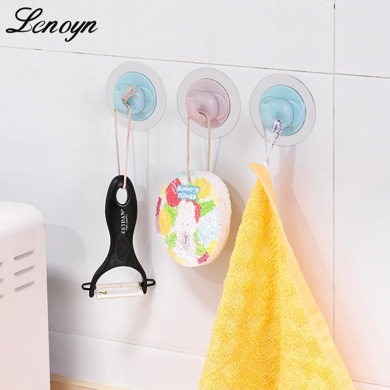 

Lenoyn New Cute Wall Hook for Key Holder Coat Towel Hanging Plastic Mask Holder Bathroom Organizer Wall Decor Home Accessories
