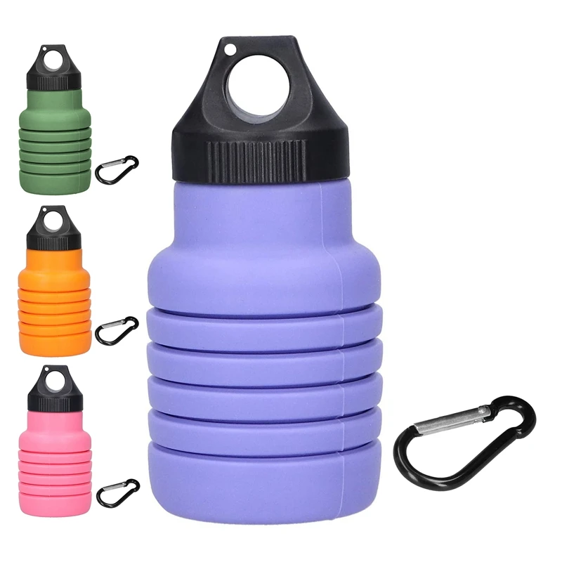 

Hot 18.5 Oz Sports Water Bottle Foldable Water Bottle Reusable Water Bottle Use On Travel Bikes Outdoor Sports