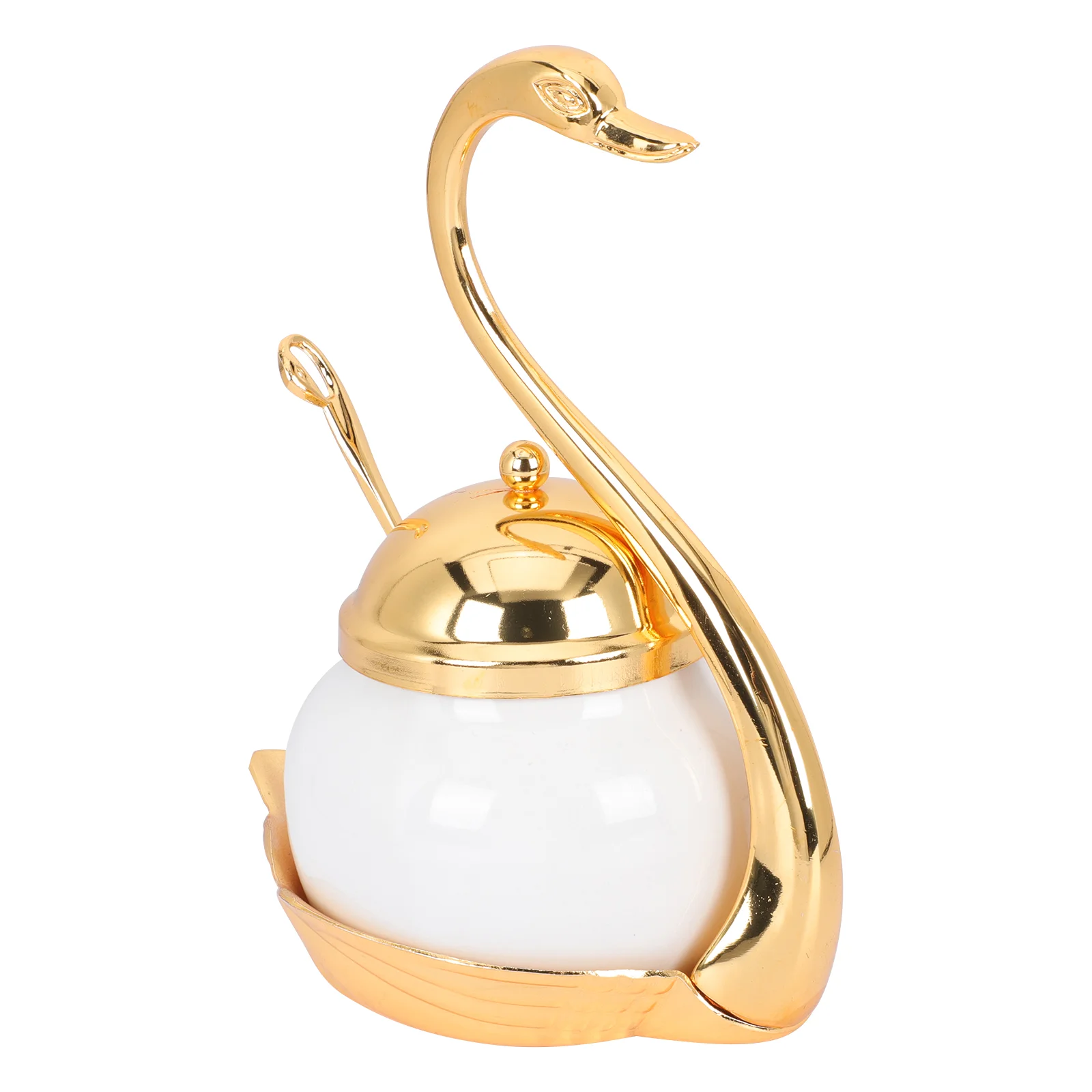 

Seasoning Sugar Jar Condiment Container Storage Pot Salt Box Spoon Bowl Jars Swan Metal Bowls Kitchen Pots Candy Containers