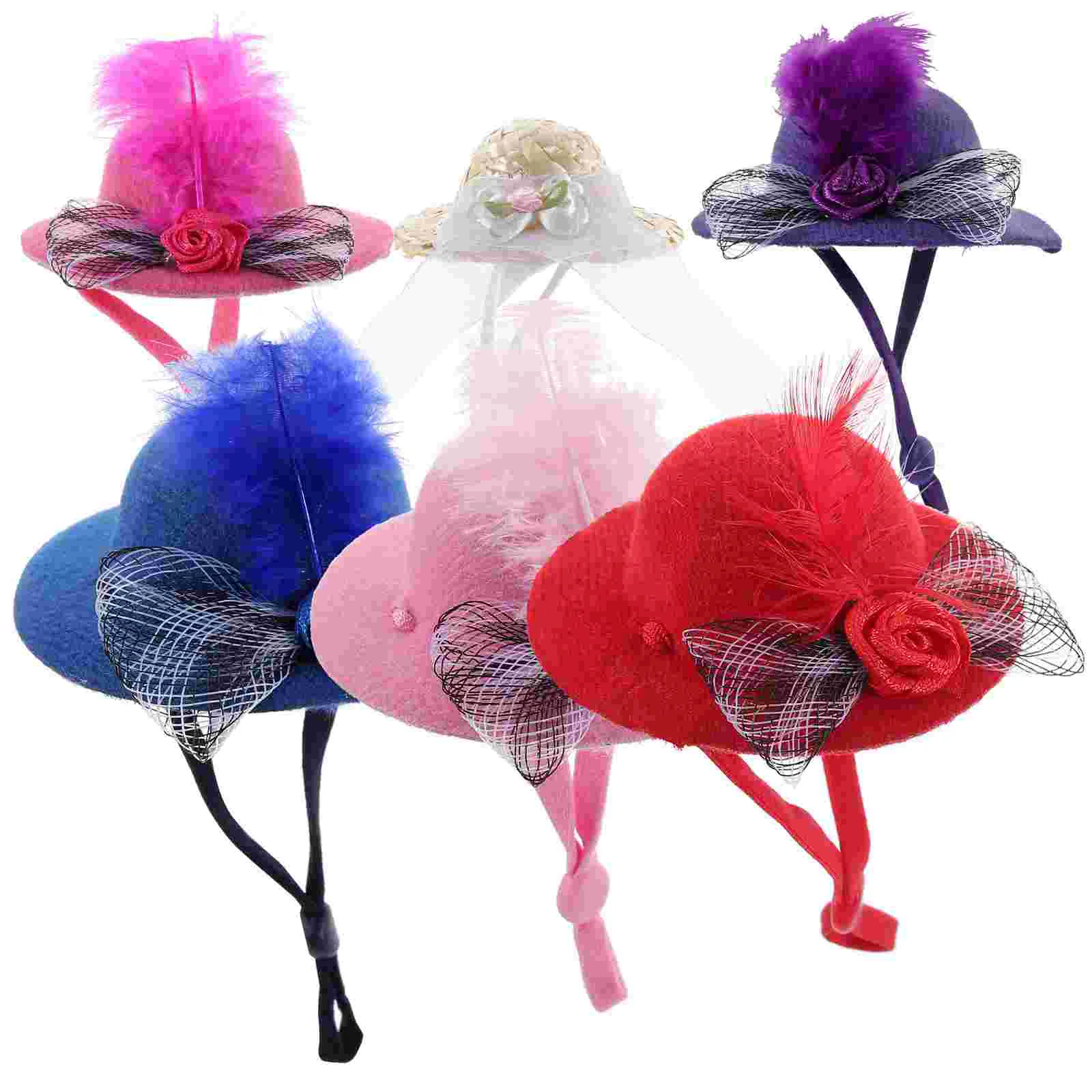 

Hats Mini Hat Crafts Miniature Top Party Tiny Hair Tea Craft Fancy Princess Formal Fascinator House Caps Toys Dollhouse Toy