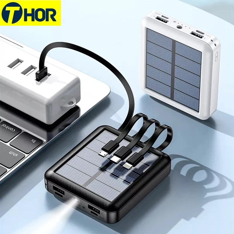 

10000mAh Mini Solar Power Bank Portable External Battery Charger Powerbank for iPhone 12Pro Huawei Samsung Xiaomi Mini Poverbank