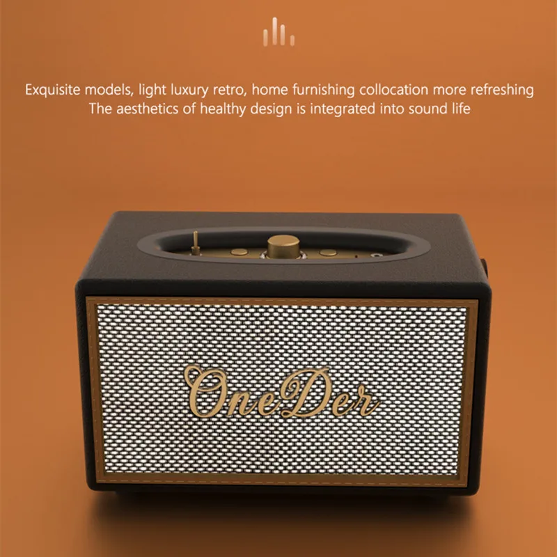 

Wireless bluetooth speaker home desktop retro portable large volume small card mobile phone rock audio car overweight subwoofer