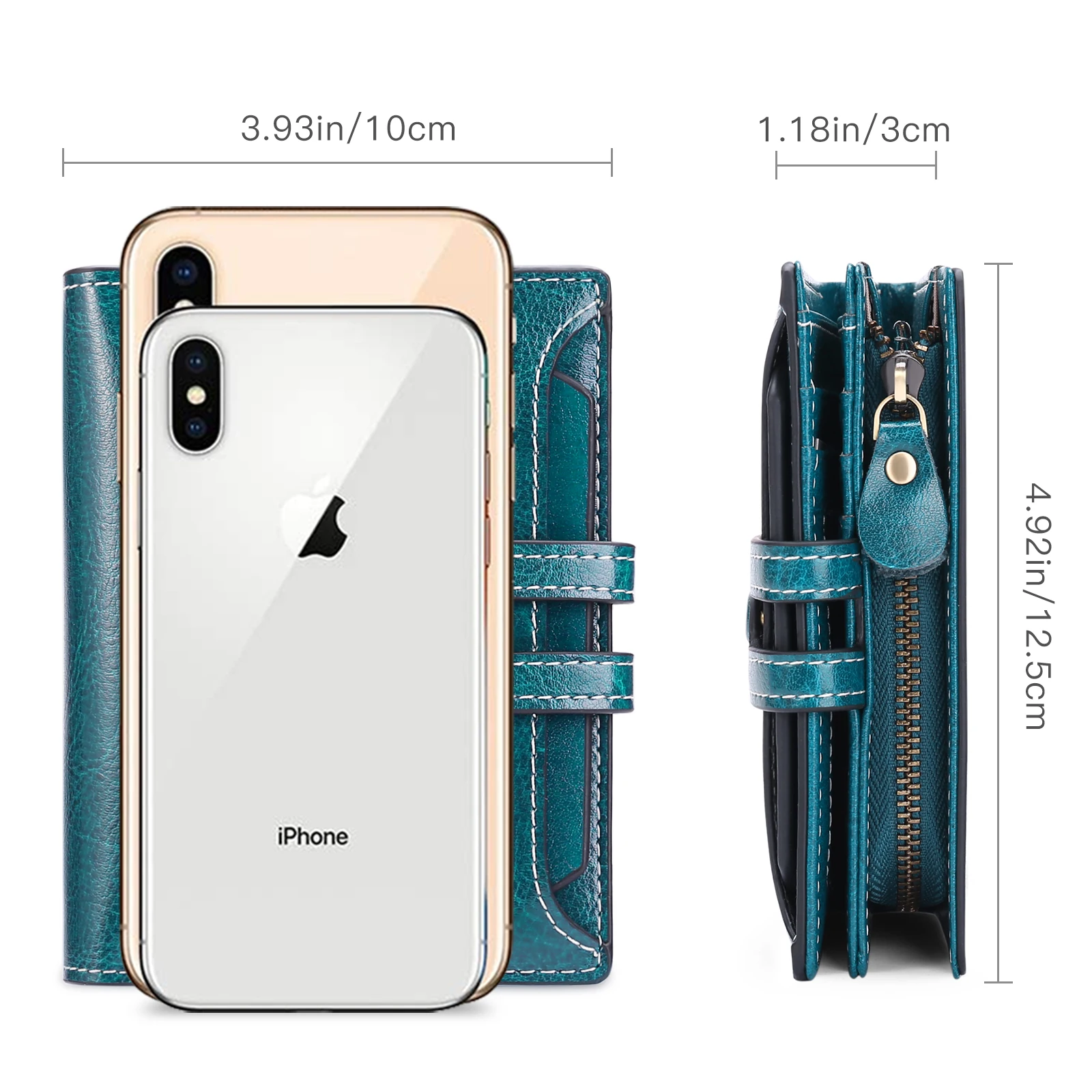 Women Wallet Genuine Leather Retro Oil Wax Cowhide Fashion Girls Wallet Short Zipper Cute Small Coin Purse for Women