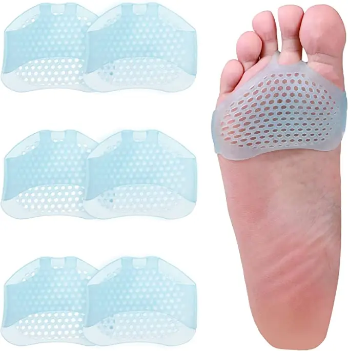 

6 Pairs Silicone Forefoot Pads Toe Separator Cushion Relief Shoes Insoles Hallux Valgus Corrector Gel Pad Foot Care