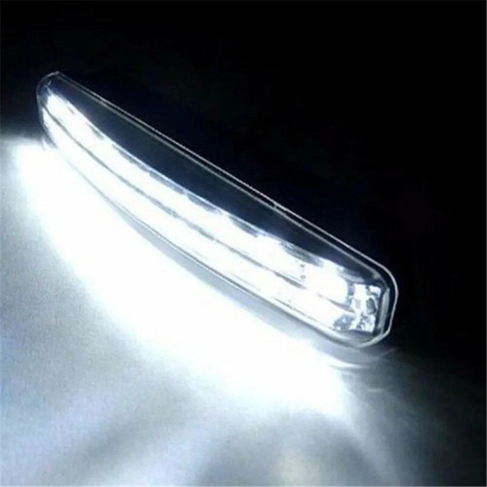 

2 Pcs LED Car Daytime Running Lights DRL 8 LED COB Chips Auto Fog Lamp Headlight Accessories 6000K DC 12V Car Accessories