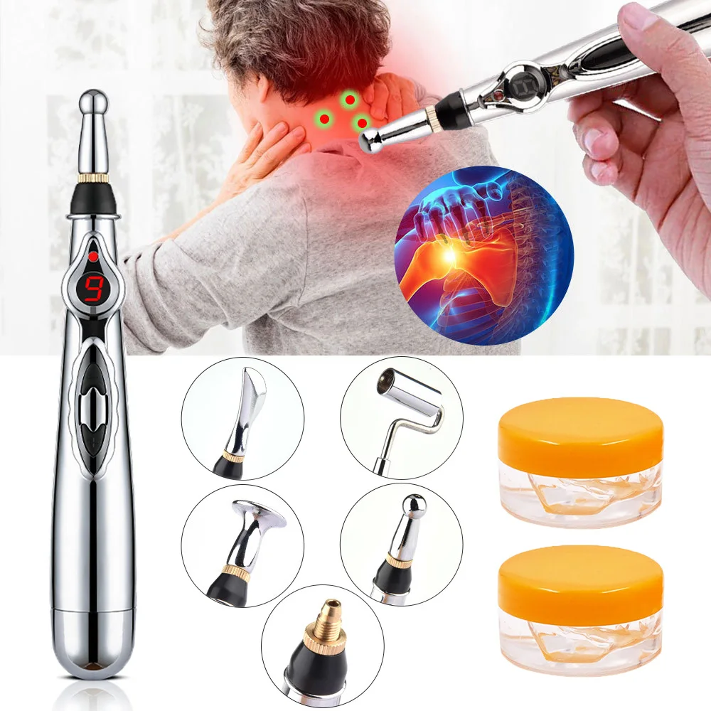 

Electric Acupuncture Pen Meridian Energy Pen Acupuncture Point Detector Face Massage Roller Facial Body Massage Tool Health Care